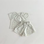 【80-130】セットアップ 女の子 花柄 カラードット - 画像 (4)