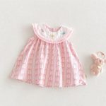 【73-120】ワンピース ベビー 女の子 おしゃれ ノースリーブ 蝶結び - 画像 (3)