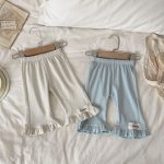【73-100】パンツ ベビー フリル 刺繍ロゴ - 画像 (7)