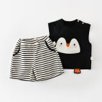 【73-110】セットアップ 可愛い ペンギン 上下セット - 画像 (3)
