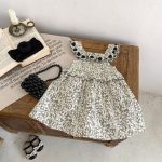 【73-120】ワンピース ベビー 女の子 フローラル 刺繍 ノースリーブ - 画像 (8)