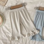 【73-100】パンツ ベビー フリル 刺繍ロゴ - 画像 (8)