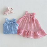 【73-120】ワンピース ベビー 女の子 小花柄 蝶結び 総柄 - 画像 (5)