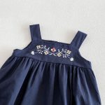 【66-90】キャミロンパース ベビー 刺繍 花柄 - 画像 (6)