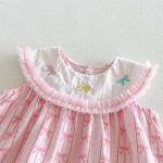 【73-120】ワンピース ベビー 女の子 おしゃれ ノースリーブ 蝶結び - 画像 (5)