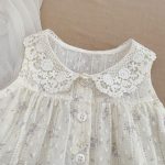 【73-120】セットアップ ベビー レース 花柄 スウィート - 画像 (7)
