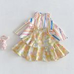 【73-120】ワンピース ベビー 女の子 おしゃれ カラフル - 画像 (5)