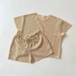 【80-130】半袖セットアップ キッズ服 ナチュラル カジュアル - 画像 (3)