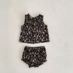 【66-100】セットアップ ベビー ノースリーブ 小花柄 - 画像 (7)