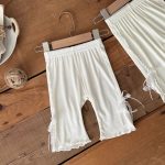 【73-100】七分丈パンツ ベビー 蝶結びリブ - 画像 (9)