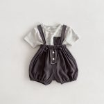 【66-100】ロンパースORサロペットORTシャツ カジュアル ボーダー - 画像 (11)