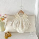 【66-90】ロンパース ベビー おしゃれ プリンセス レース - 画像 (3)