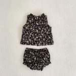 【66-100】セットアップ ベビー ノースリーブ 小花柄 - 画像 (8)