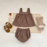 【73-110】セットアップ ベビー チェック柄 レトロ - 画像 (5)