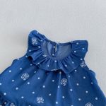 【73-120】セットアップ ベビー 女の子 ドット デニム - 画像 (9)
