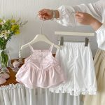 【73-100】セットアップ スウィート 蝶結び キャミトップス 無地 - 画像 (4)