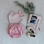 【66-90】セットアップ ベビー ボーダー キャミソール&ショートパンツ - 画像 (7)