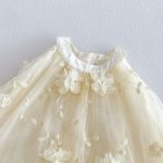 【73-120】ワンピース ベビー 女の子 チュール ジャカード - 画像 (7)