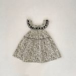 【73-120】ワンピース ベビー 女の子 フローラル 刺繍 ノースリーブ - 画像 (9)