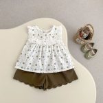 【73-110】セットアップ ベビー 小花柄 ゆったり - 画像 (6)