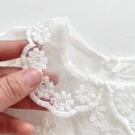 【66-90】ロンパース ベビー レース 刺繍 プリンセス 帽子付き - 画像 (11)