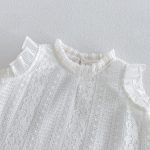 【73-120】セットアップ ベビー 女の子 フリル スリーブ レース - 画像 (7)