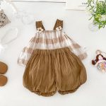 【73-100】セットアップ ベビー キャミチェックトップス&バルーンパンツ - 画像 (7)