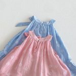 【73-120】ワンピース ベビー 女の子 小花柄 蝶結び 総柄 - 画像 (9)