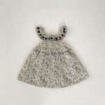【73-120】ワンピース ベビー 女の子 フローラル 刺繍 ノースリーブ - 画像 (10)