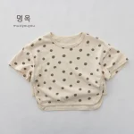 【80-130】半袖Tシャツ ベビー 韓国風 ドット - 画像 (9)