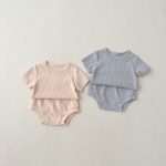 【66-100】セットアップ 可愛い リブ サマー - 画像 (4)