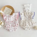 【66-90】ロンパース フリル 可愛い 女の子 - 画像 (2)