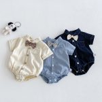 【66-90】ロンパース プリンス 半袖 ベビー服