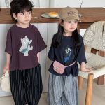 【80-140】半袖Tシャツ ねこ柄プリント ビッグシルエット - 画像 (3)