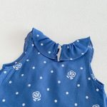 【73-120】セットアップ ベビー 女の子 ドット デニム - 画像 (11)