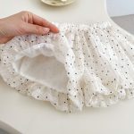 【73-120】セットアップ ベビー 女の子 ふわふわ ドット トップス&ブルマ - 画像 (11)