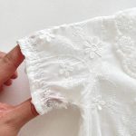 【66-90】ロンパース ベビー レース 刺繍 プリンセス 帽子付き - 画像 (12)