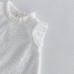 【73-120】セットアップ ベビー 女の子 フリル スリーブ レース - 画像 (8)