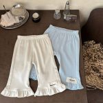 【73-100】パンツ ベビー フリル 刺繍ロゴ - 画像 (3)