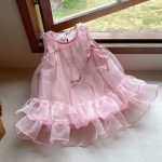 【73-100】ワンピース 蝶結び チュール スウィート - 画像 (6)