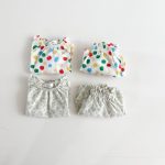 【80-130】セットアップ 女の子 花柄 カラードット - 画像 (6)