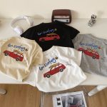 【80-160】半袖Tシャツ キッズ 車柄 カジュアル