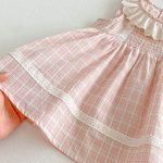 【73-120】ワンピース ベビー 女の子 レース襟 チェック - 画像 (13)
