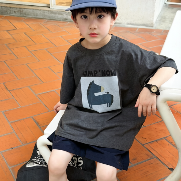 【90-160cm】半袖Tシャツ 男の子 カートゥーン カジュアル かわいい