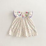 【90-140】ワンピース 女の子 フリル カラードット - 画像 (6)
