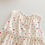 【73-120】セットアップ ベビー 女の子 ハート ノースリーブ - 画像 (13)