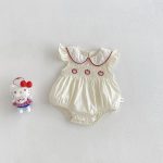 【66-90】ロンパース 可愛い フリル刺繡 ベビー服 - 画像 (3)