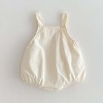 【66-90】サロペットロンパース 刺しゅう入り 動物柄 - 画像 (6)