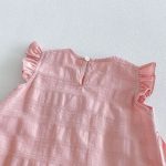 【73-120】ワンピース ベビー 女の子 フリルスリーブ 蝶結び - 画像 (14)