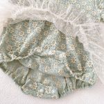 【66-90】ロンパース ベビー フラワー刺繡 ワンピース風 - 画像 (16)